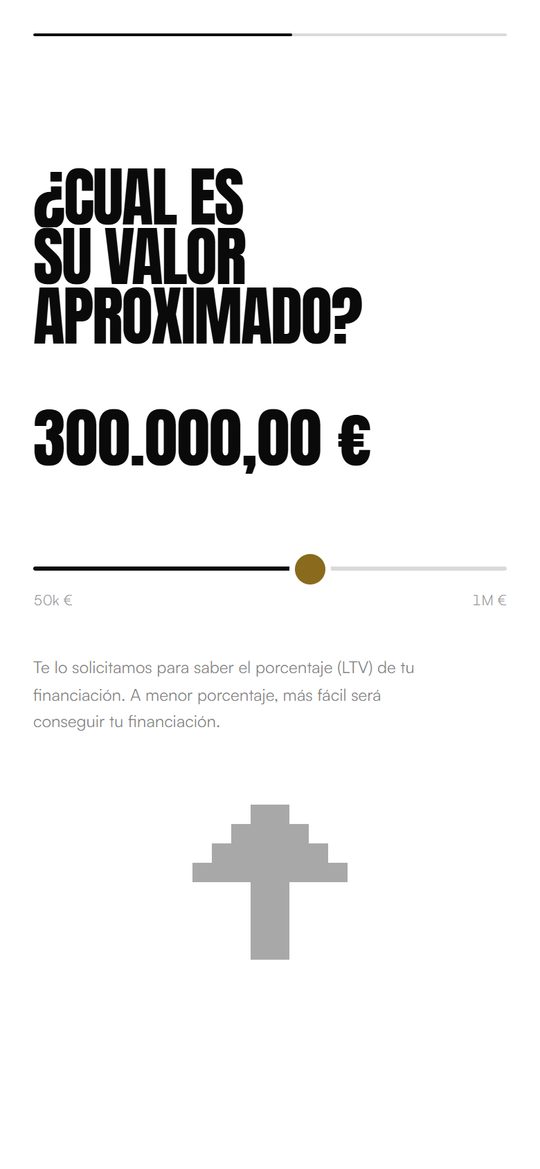 Simulador de cuota de Ahora Capital: valor del inmueble en garantía